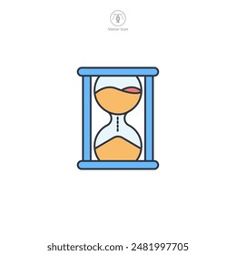 Hourglass Icon symbol vector illustration isolated on white background