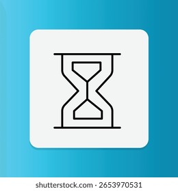 Icono de reloj de arena que simboliza los límites de tiempo o la cuenta regresiva en los juegos de mesa.