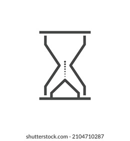 Hourglass icon to tell time