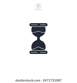 Icono de reloj de arena Ilustración vectorial de tema aislado sobre fondo blanco