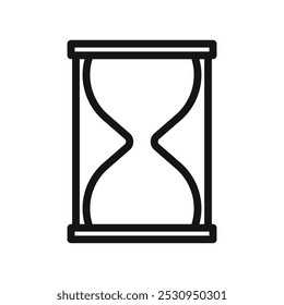Hourglass icon Thin line flat illustration