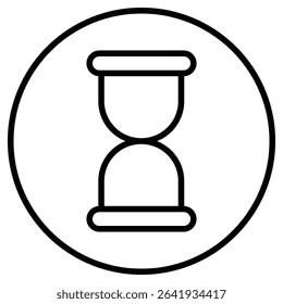 Hourglass icon Thin line vector design