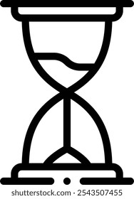 hourglass icon. Thin Linear Style Design Isolated On White Background