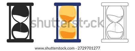 Hourglass icon.  Time and the concept of long-lasting.  vector illustration. EPS 10