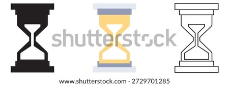 Hourglass icon.  Time and the concept of long-lasting.  vector illustration. EPS 10