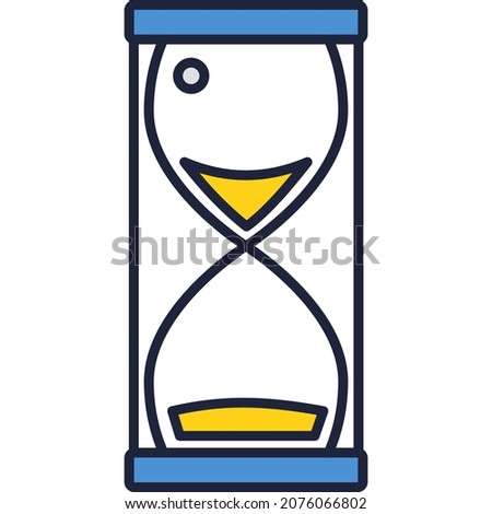 Hourglass icon. Time management and control vector. Sand glass clock for hour countdown isolated. Sandglass watch on white background. Vintage sandclock. Business and deadline conceptual symbol