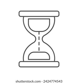 Hourglass icon, time, sand, countdown, deadline thinline icon, editable vector icon, pixel perfect, illustrator ai file