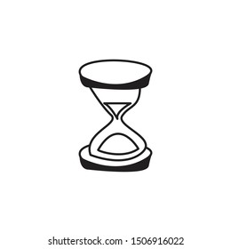Hourglass icon time sand hour clock glass design