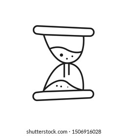 Hourglass icon time sand hour clock glass design