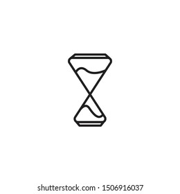 Hourglass icon time sand hour clock glass design