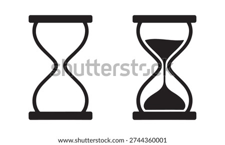 hourglass icon. hourglass, timer, sand, time, countdown. vector illustration eps file. 