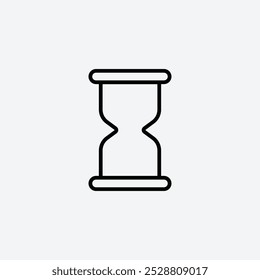 Hourglass icon in tree different line stroke sizes.