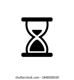 Hourglass icon in trendy flat design. Timer icon symbol ilustration
