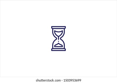Hourglass icon in trendy flat style isolated on white background vector illustration