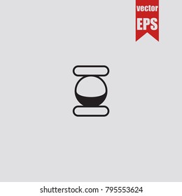 Hourglass icon in trendy isolated on grey background. Vector illustration.