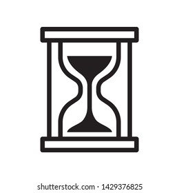 Hourglass icon in trendy outline style design. Vector graphic illustration. Suitable for website design, logo, app, and ui. Editable vector stroke. EPS 10.