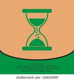 Hourglass icon vector