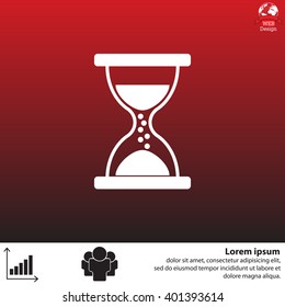Hourglass icon vector