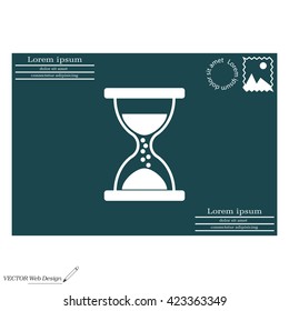 Hourglass icon vector