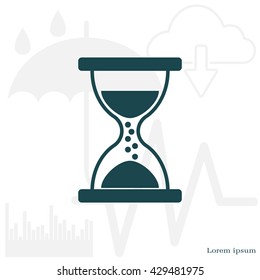 Hourglass icon vector