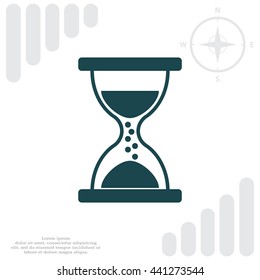 Hourglass icon vector