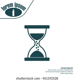 Hourglass icon vector