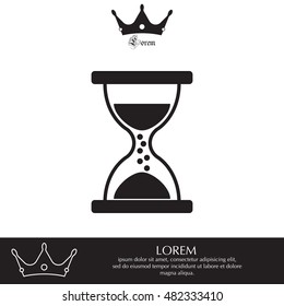Hourglass icon vector