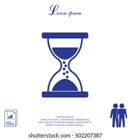 Hourglass icon vector