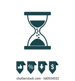 Hourglass icon vector