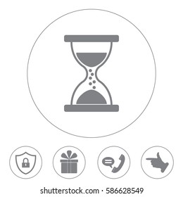Hourglass icon vector
