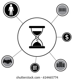 Hourglass icon vector