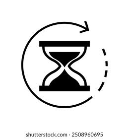 Hourglass icon vector for apps or web