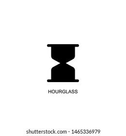 hourglass icon vector black design