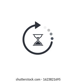 hourglass icon vector design element logo template