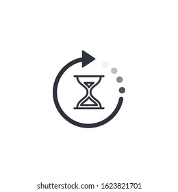 hourglass icon vector design element logo template