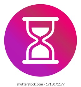 Hourglass icon vector design isolated on white background. Flat time sign