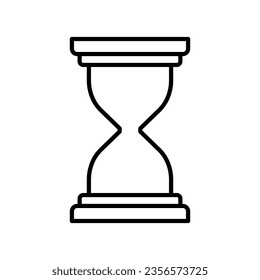 diseño vectorial de icono de vidrio de horquilla aislado en fondo blanco, signo de tiempo plano