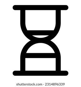 hourglass icon vector designed in outline lineal bold rounded style (32px artboard 2px stroke)