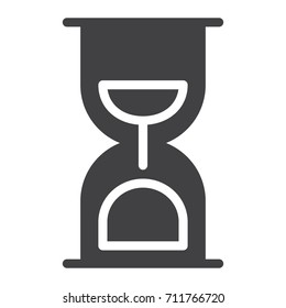 Hourglass icon vector, filled flat sign, solid pictogram isolated on white. Symbol, logo illustration.