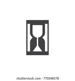 Hourglass icon vector, filled flat sign, solid pictogram isolated on white. Sand clock symbol, logo illustration.