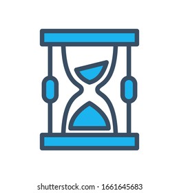 Hourglass icon vector filled outline style