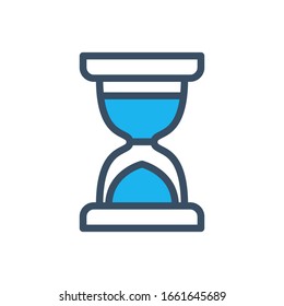 Hourglass icon vector filled outline style