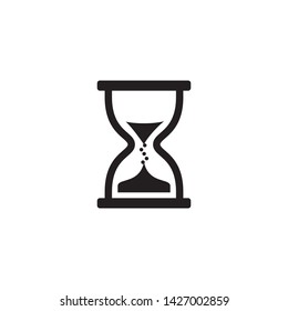 Hourglass icon vector. Flat design style on white background. Trendy logo illustration.