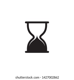 Hourglass icon vector. Flat design style on white background. Trendy logo illustration.