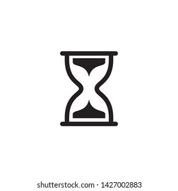 Hourglass icon vector. Flat design style on white background. Trendy logo illustration.