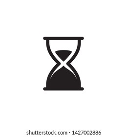 Hourglass icon vector. Flat design style on white background. Trendy logo illustration.