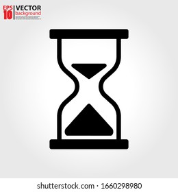 Hourglass icon vector in flat design. For your web site design, logo, app, UI. Eps 10 vector illustration.