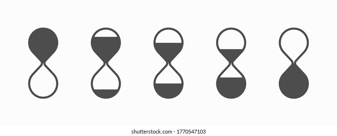 Hourglass icon vector, flat design illustration