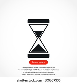 hourglass icon vector, flat design best vector icon