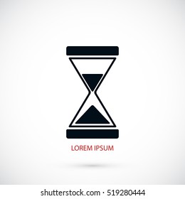 hourglass icon vector, flat design best vector icon